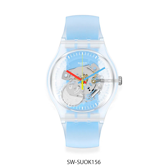 Clearly Blue Striped - Reloj de Mujer Swatch