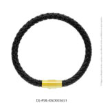Pulsera de Cuero y Acero Dorado Diesel XAD003651