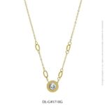 Gargantilla de Acero Dorado Diesel 41710G