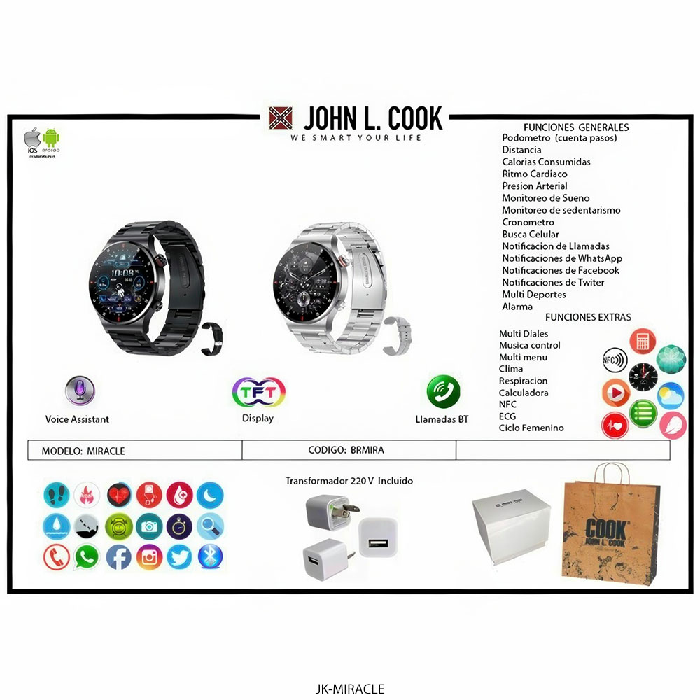 JK-MIRACLE Smartwatch John L. Cook Miracle