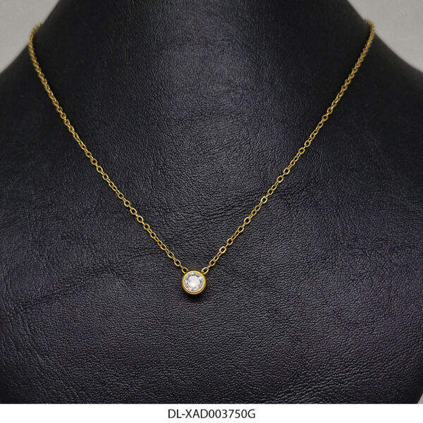 Gargantilla de Acero Dorado Diesel XAD003750G