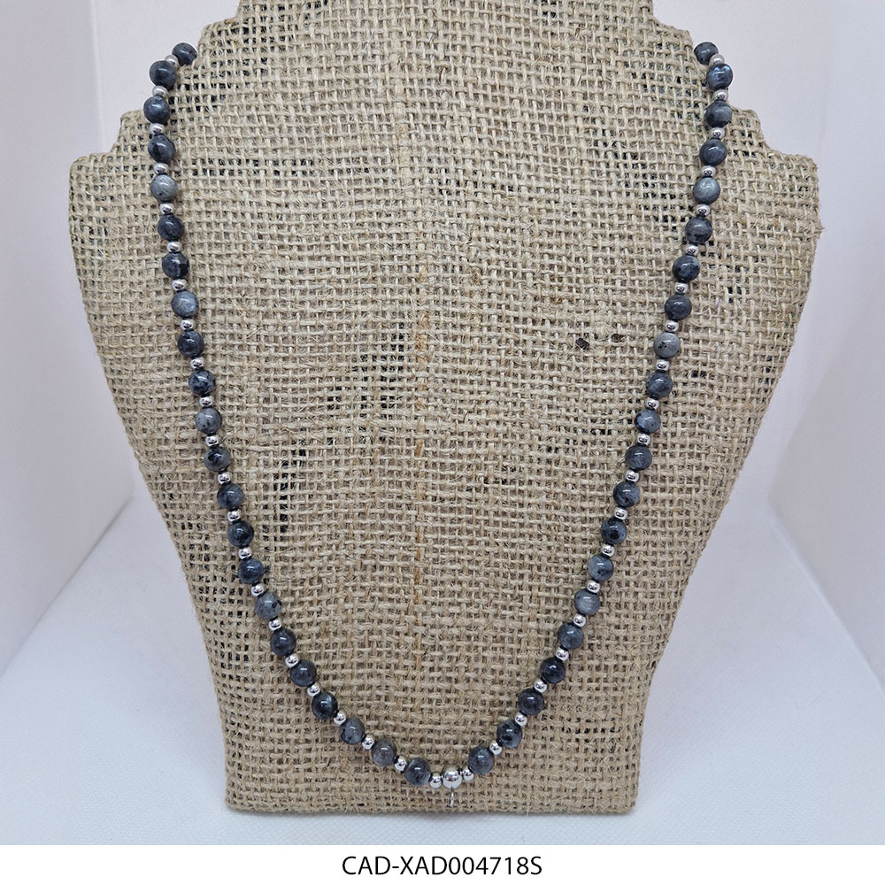 CAD-XAD004718S Cadena de Piedra Labradorita y Acero Quirúrgico Diesel XAD004718S (Hombre)