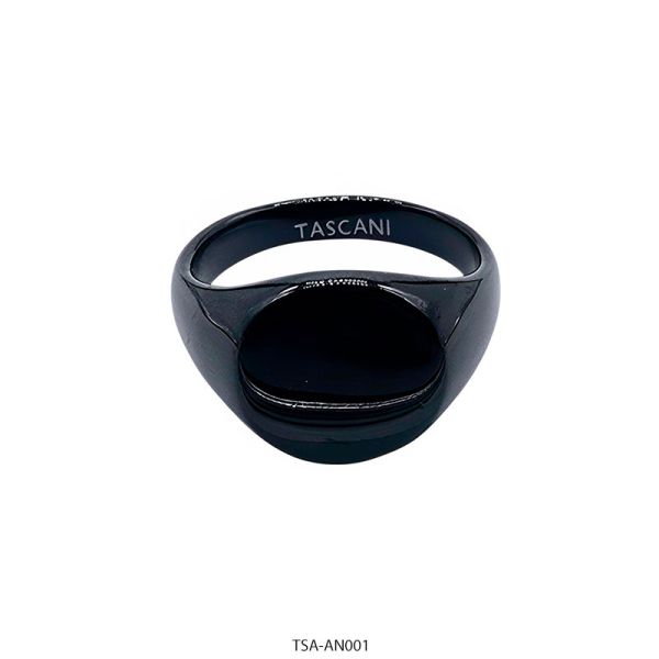 Anillo de Acero Negro Tascani 001