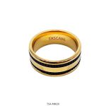 Anillo de Acero Dorado Tascani 020