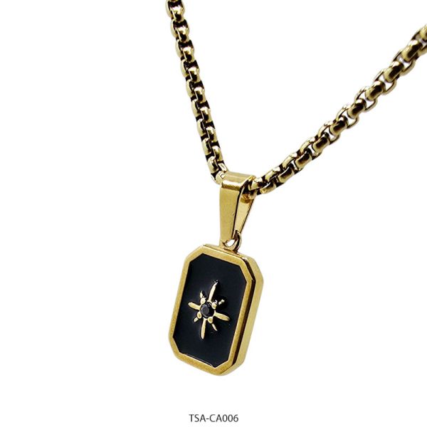 Gargantilla de Acero Dorado Tascani 006