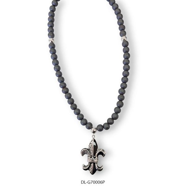 Gargantilla de Hematite y Acero Blanco Diesel G70006P (Hombre)