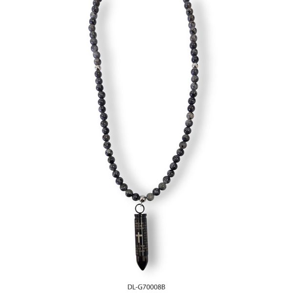 Gargantilla de Labradorita y Acero Negro Diesel G70008B (Hombre)