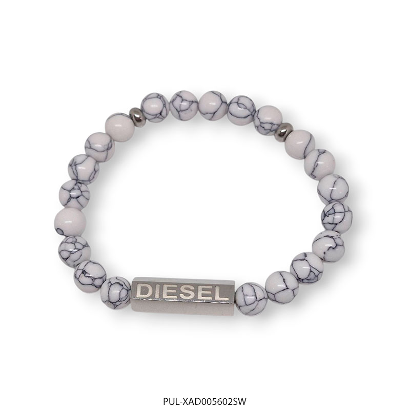 PUL-XAD005602SW Pulsera de Acero y Howlita Diesel XAD005602SW