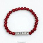 Pulsera de Acero y Piedra Roja Diesel XAD005604SR