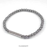Pulsera de Acero Blanco y Hematite Plateado Diesel XAD005607PP