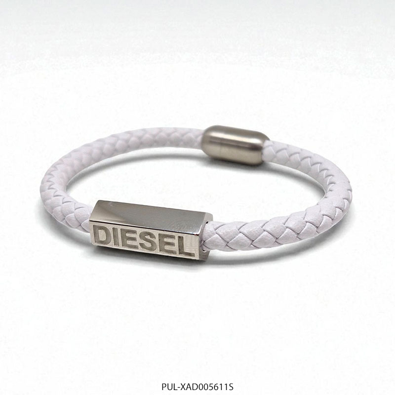 PUL-XAD005611S Pulsera de Cuero y Acero Diesel XAD005611S