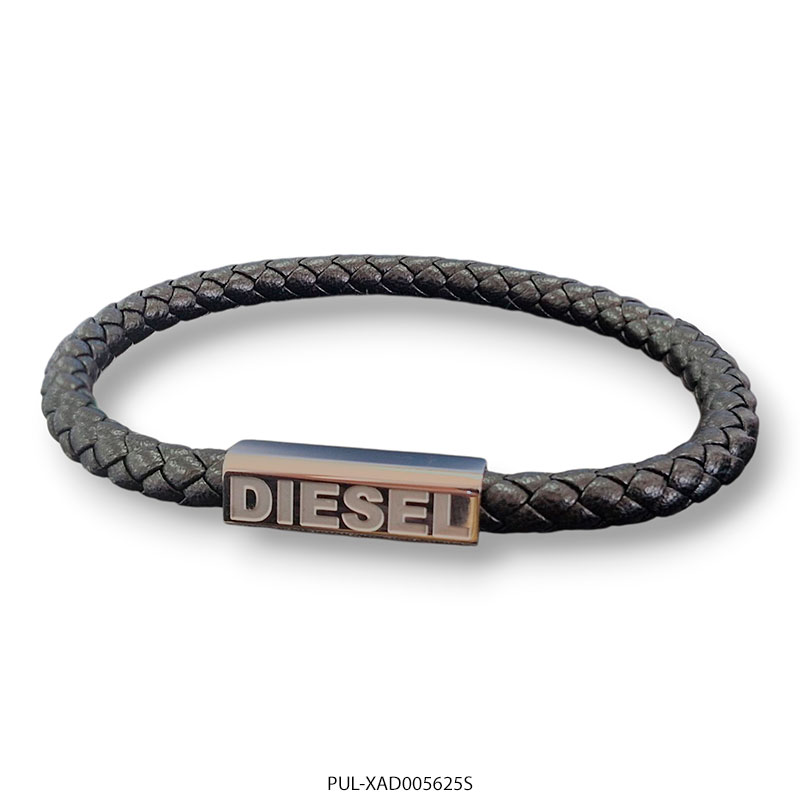 PUL-XAD005625S Pulsera de Cuero y Acero Diesel XAD005625S