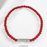 Tobillera de Acero y Piedra Roja Diesel XAD005703SR