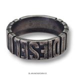 Anillo de Acero Negro Vintage Diesel XAD005300V - Imagen 3
