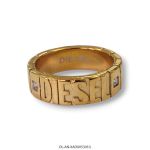 Anillo de Acero Dorado Diesel XAD005301G