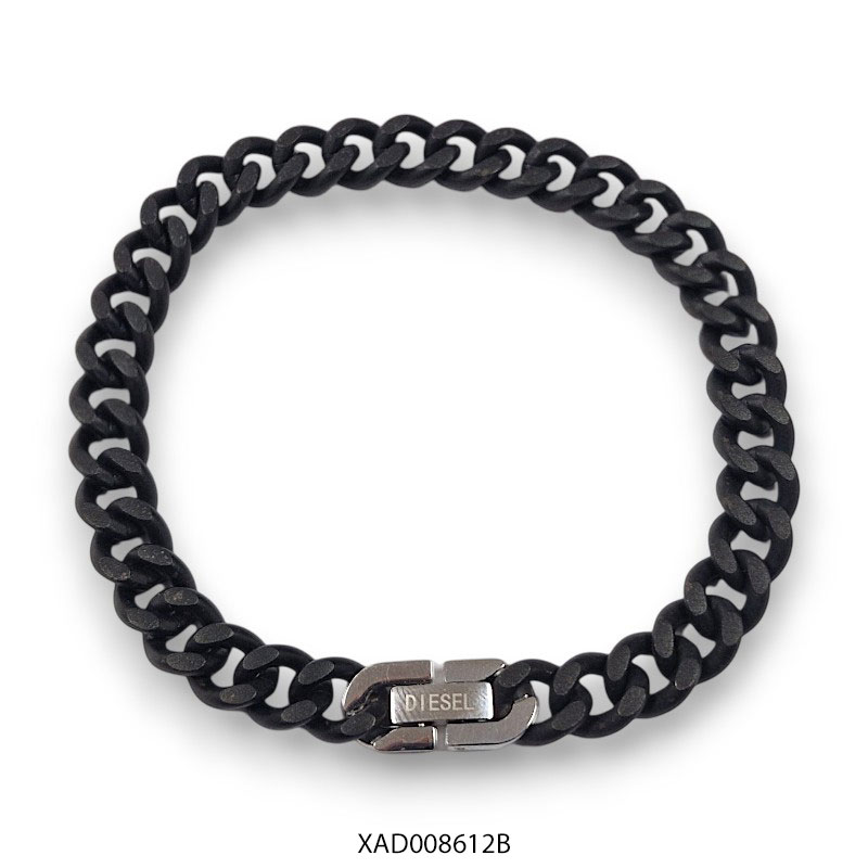 XAD008612B Pulsera de Acero Negro Diesel XAD008612B